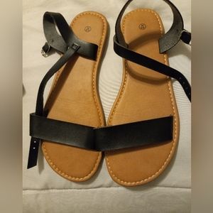 2 pairs of sandles near worn